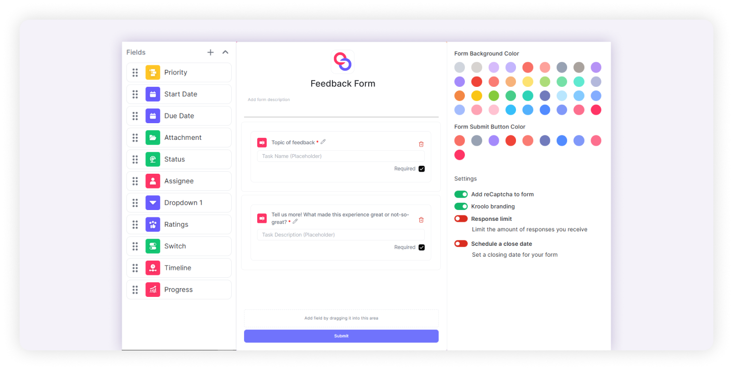 data collection form​