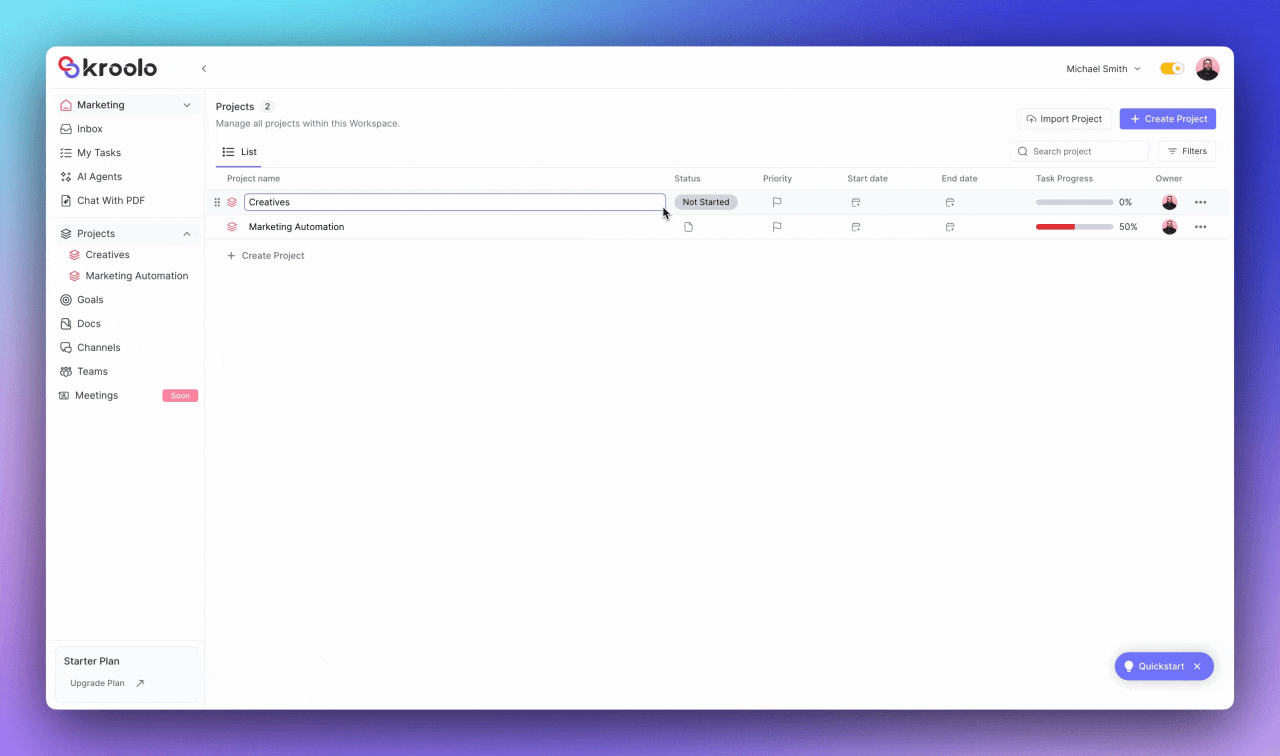 intelligent planning with Kroolo