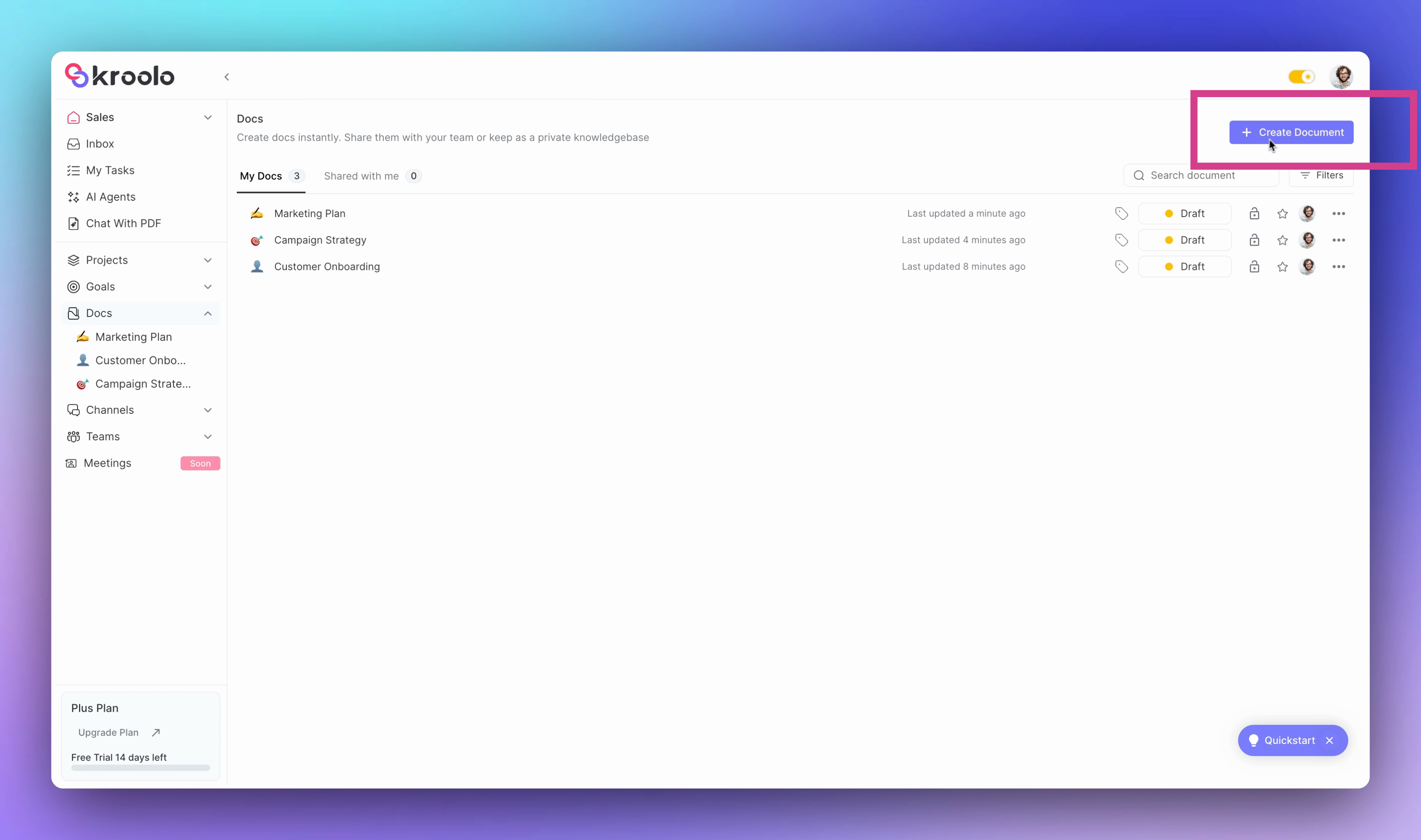 Kroolo AI Document Creation 