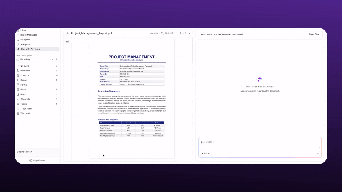 Extract Deliverables From a 20-Page Client Brief PDF